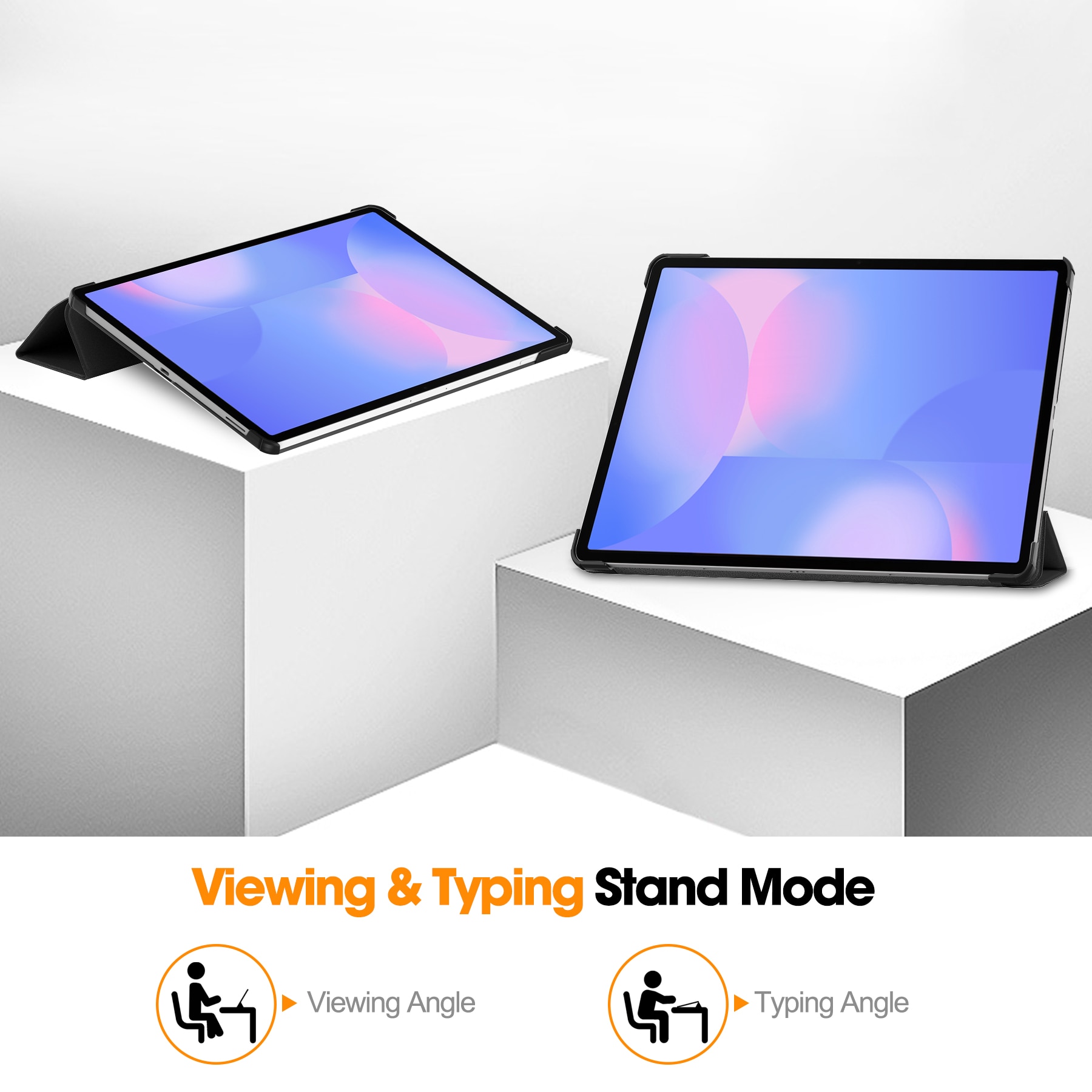 Étui Tri-Fold Samsung Galaxy Tab S10 FE Plus, Noir