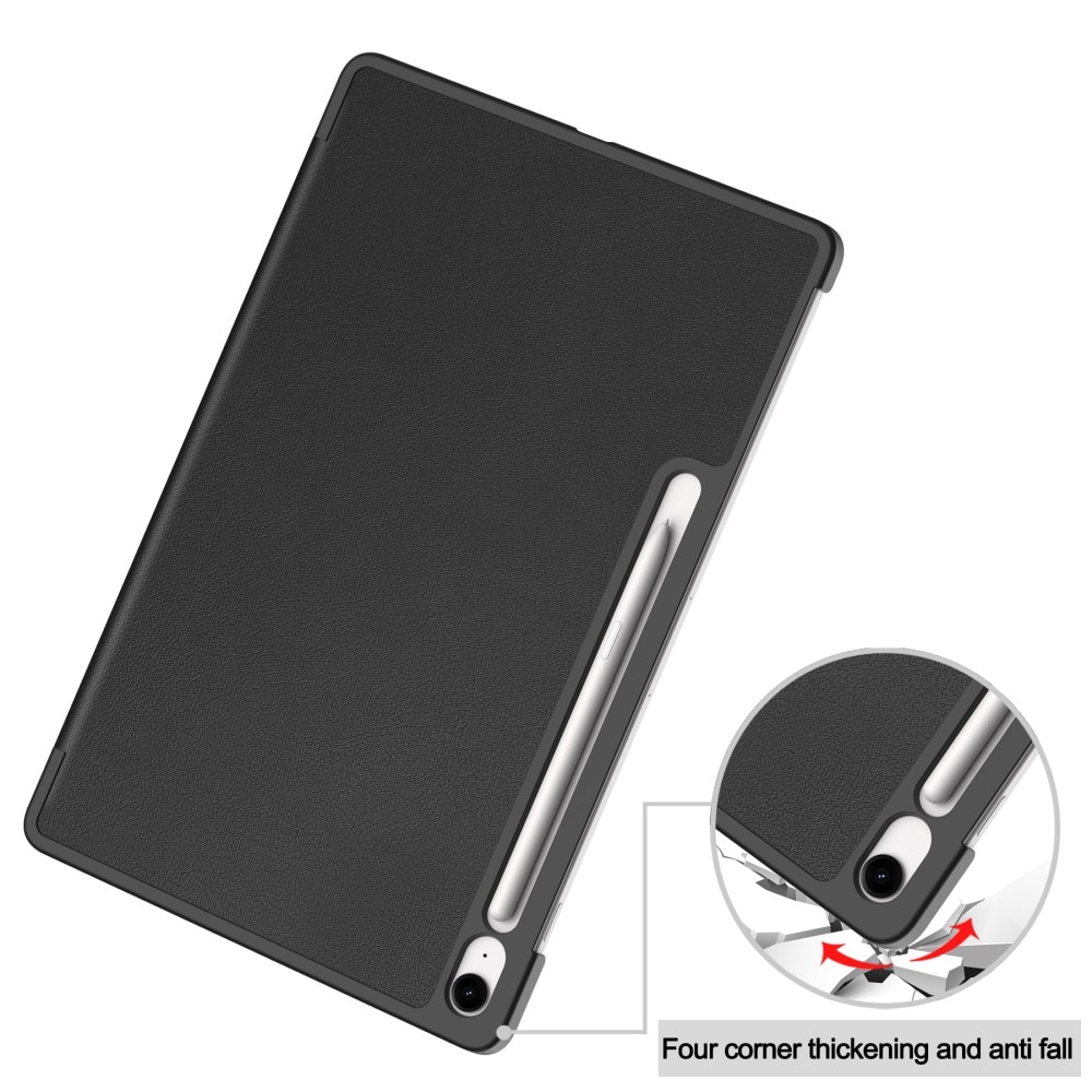 Étui Tri-Fold avec porte-stylo Samsung Galaxy Tab S10 FE Plus, noir