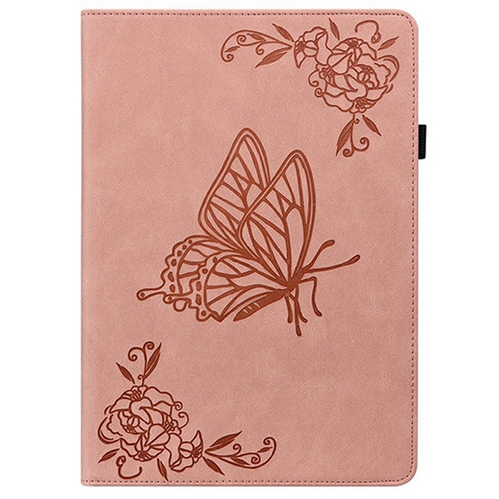 Étui en cuir avec papillons  Lenovo Tab Rose