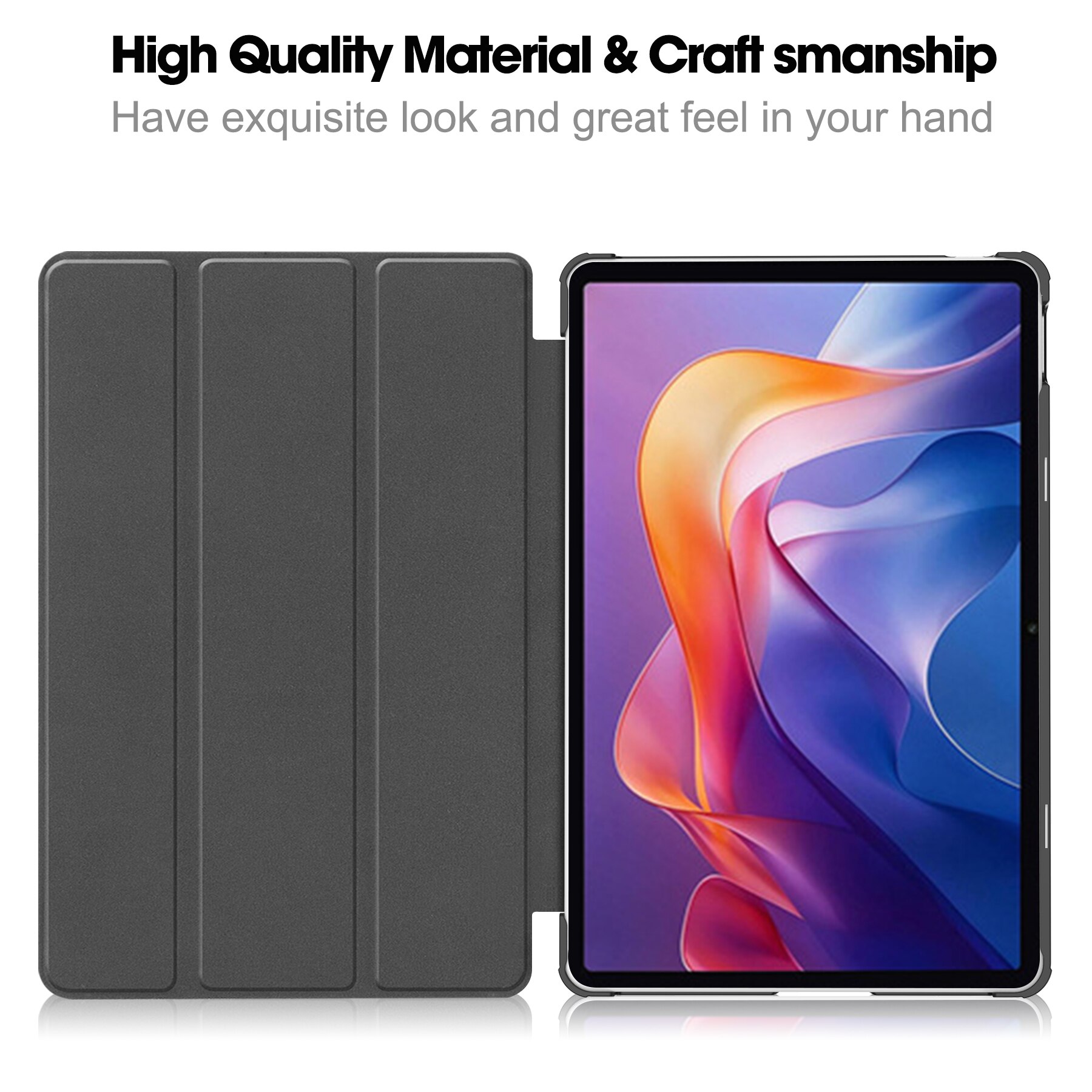 Étui Tri-Fold Xiaomi Redmi Pad 2, Noir