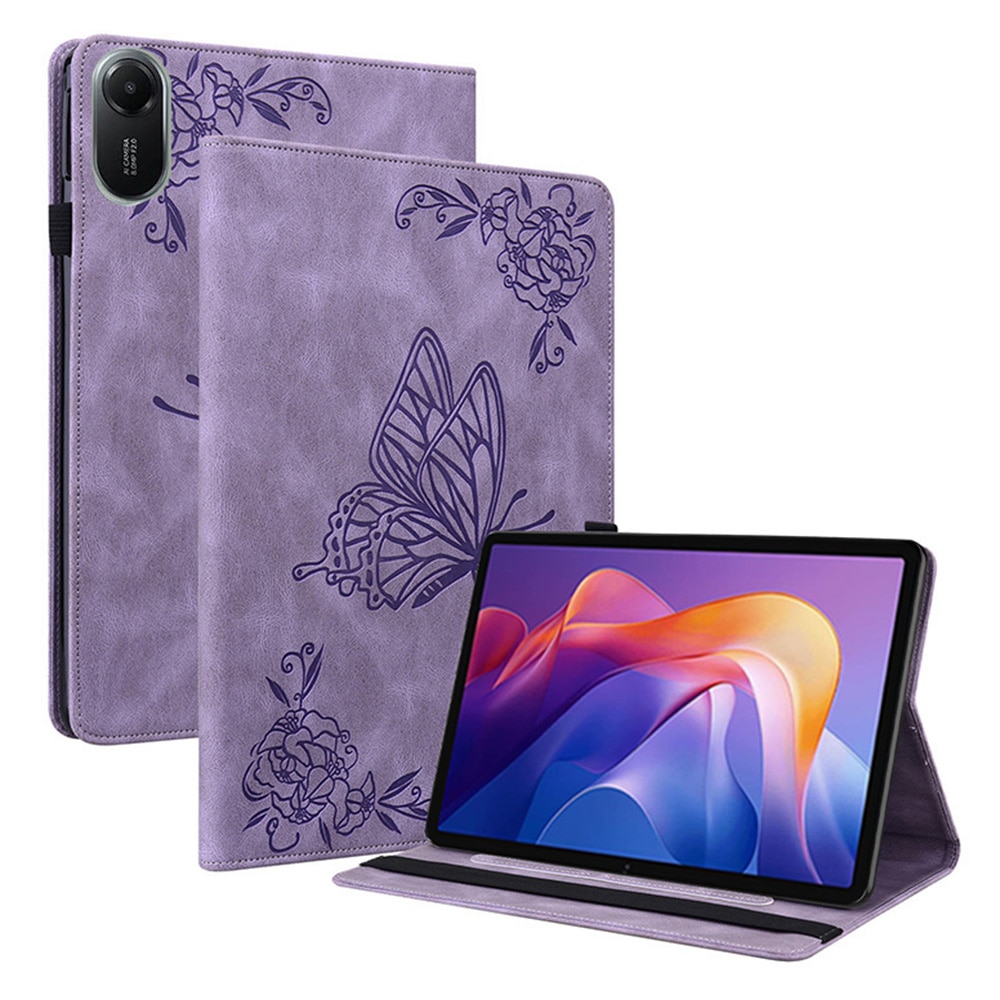 Étui en cuir avec papillons Xiaomi Redmi Pad 2 Violet