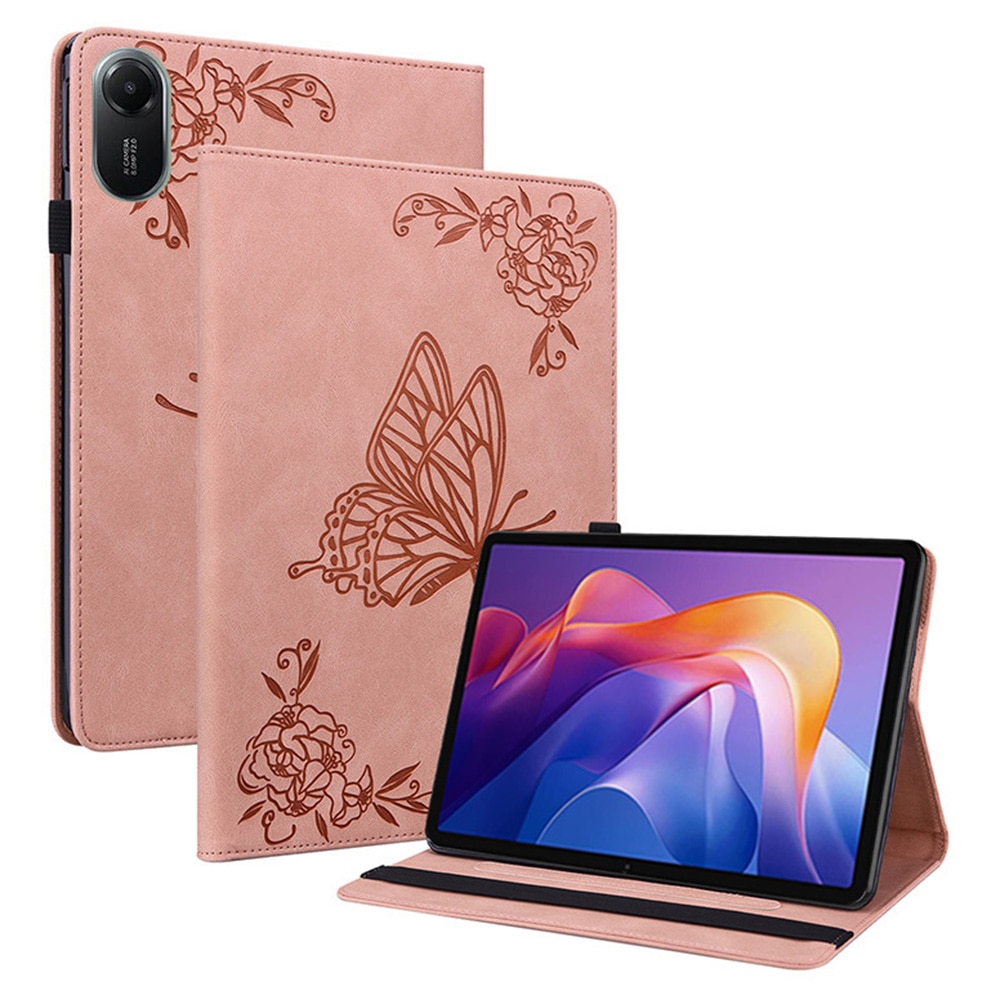 Étui en cuir avec papillons Xiaomi Redmi Pad 2 Rose