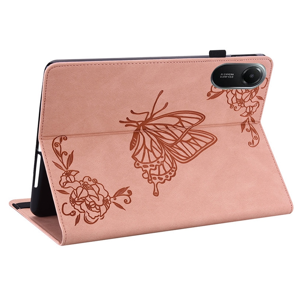 Étui en cuir avec papillons Xiaomi Redmi Pad 2 Rose