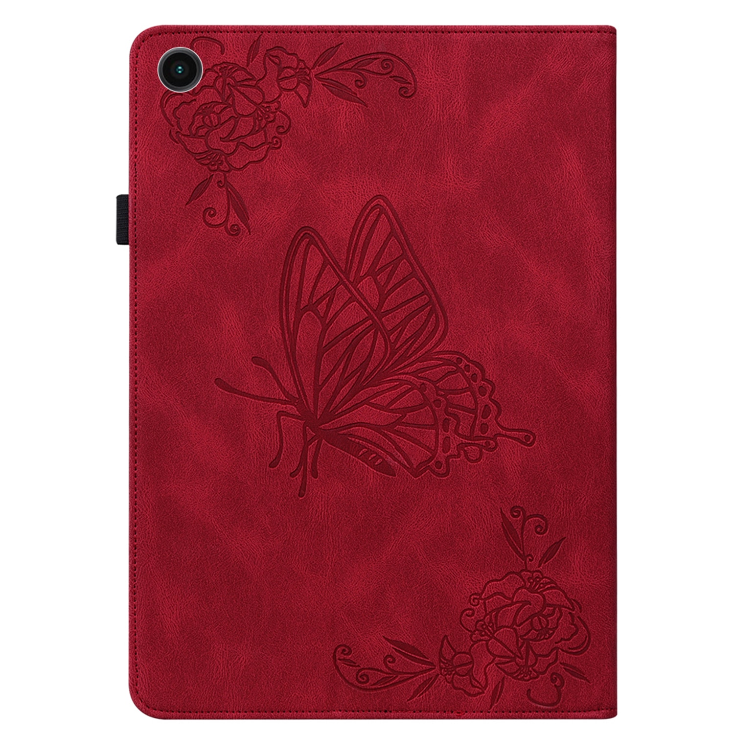 Étui en cuir avec papillons Samsung Galaxy Tab A11 Plus Rouge