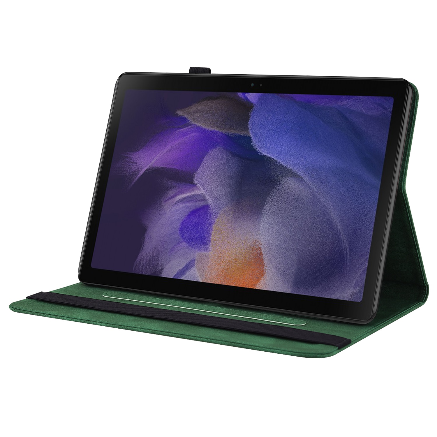 Étui en cuir avec papillons Samsung Galaxy Tab A11 Plus Vert