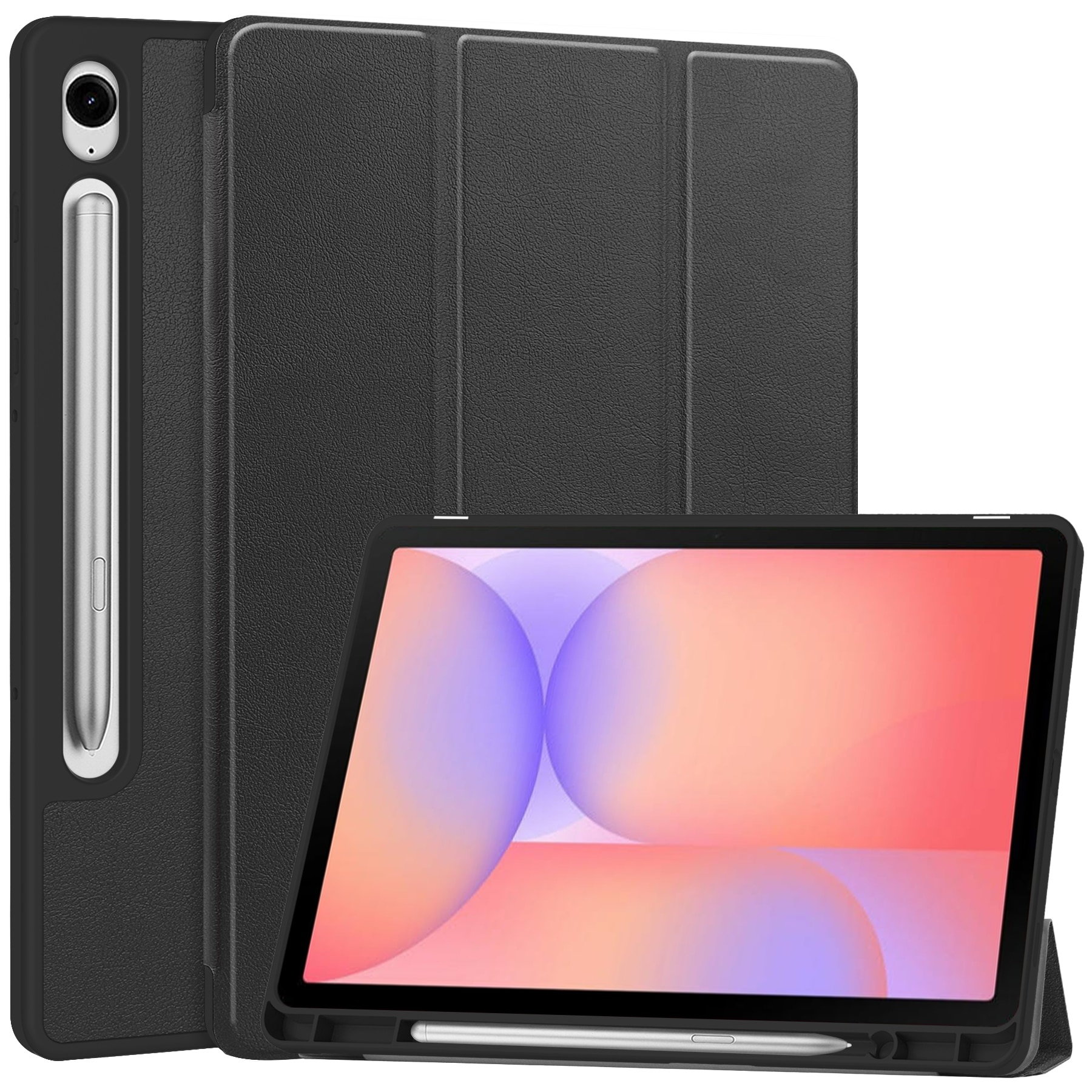 Étui Tri-Fold avec porte-stylo Samsung Galaxy Tab S10 Lite, Noir