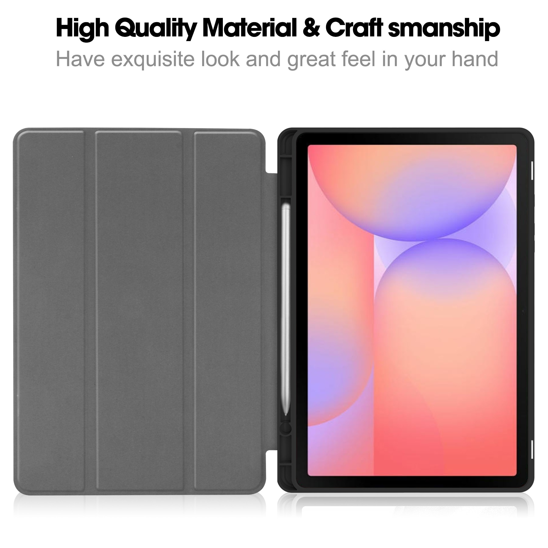 Étui Tri-Fold avec porte-stylo Samsung Galaxy Tab S10 Lite, Noir
