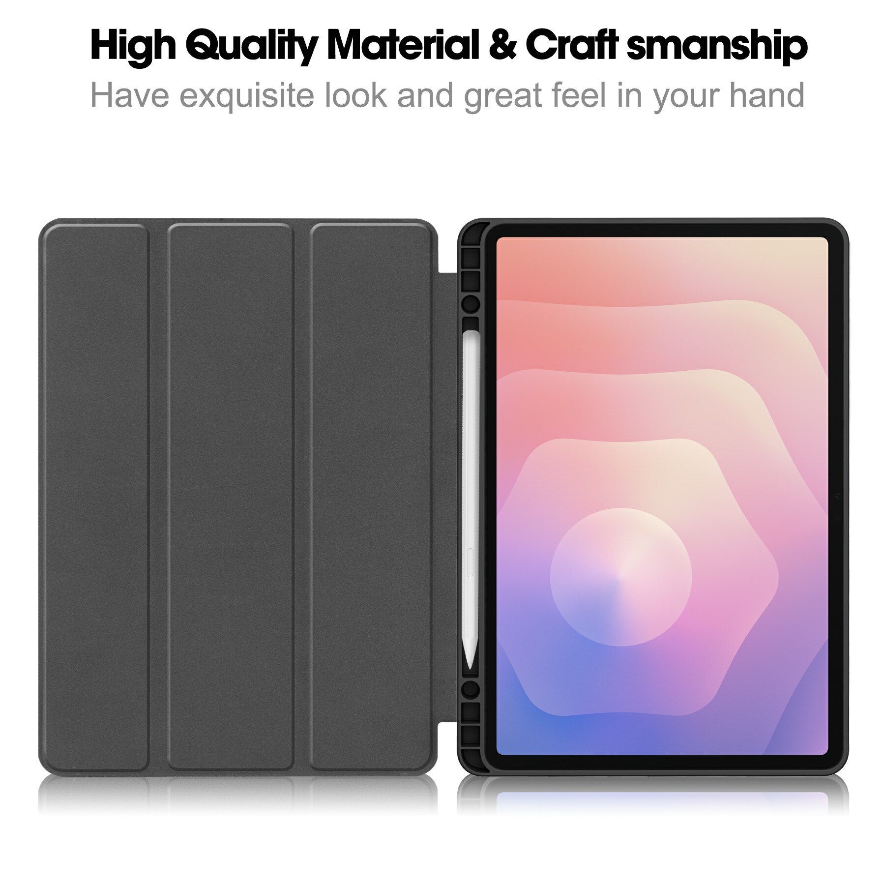Étui Tri-Fold avec porte-stylo Samsung Galaxy Tab S11, Noir