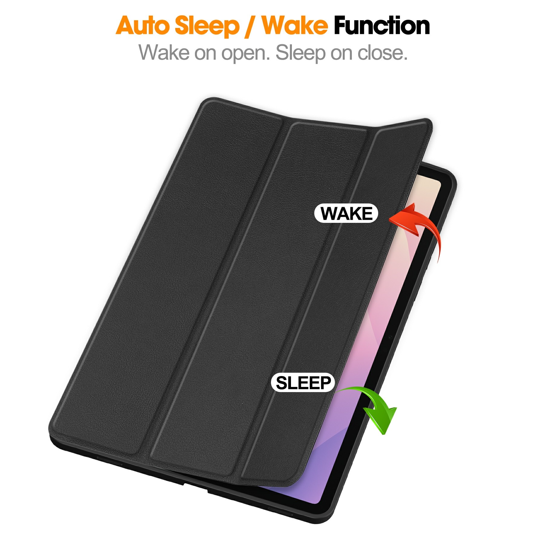 Étui Tri-Fold avec porte-stylo Samsung Galaxy Tab S11, Noir