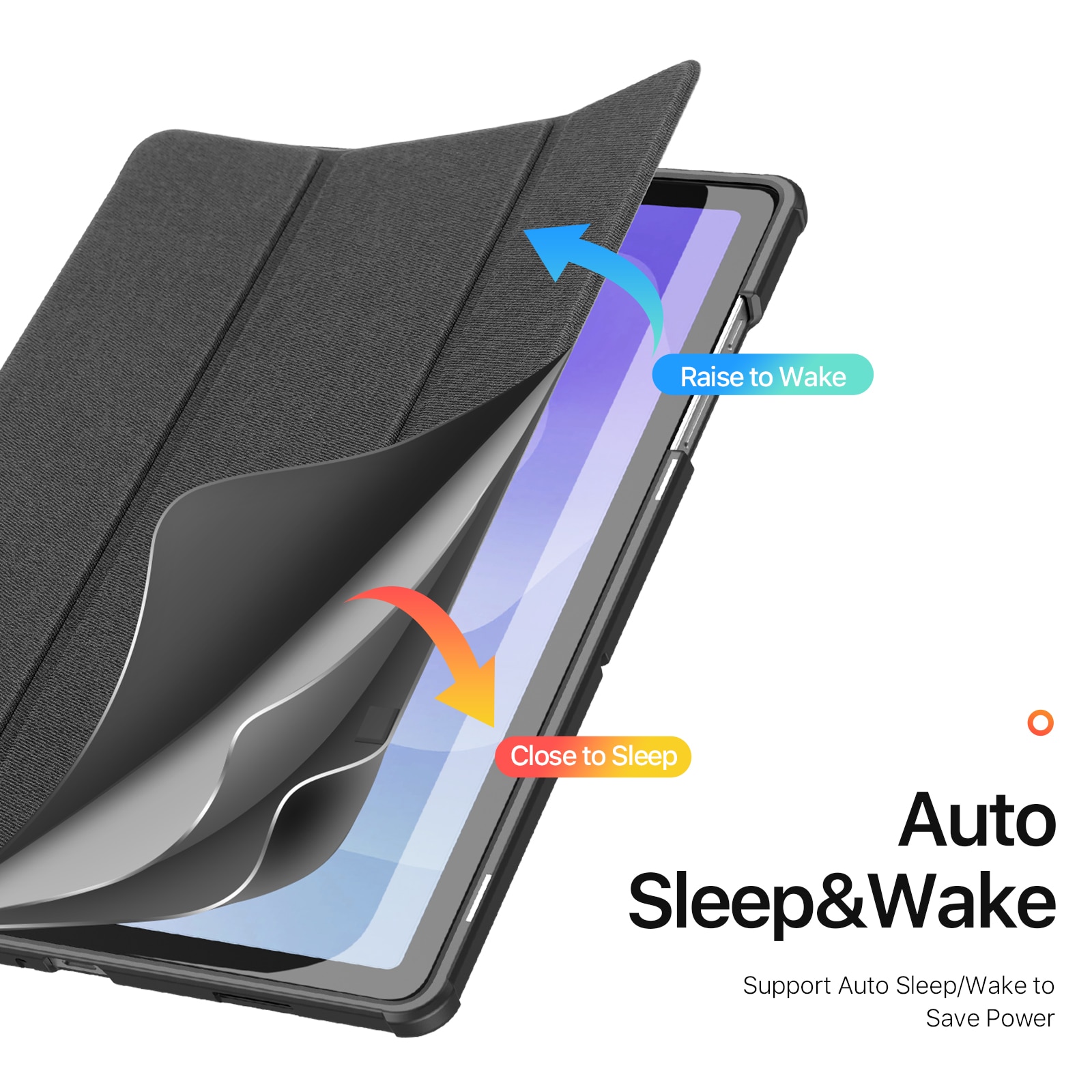Coque Domo Tri-Fold Samsung Galaxy Tab A9 Plus Black