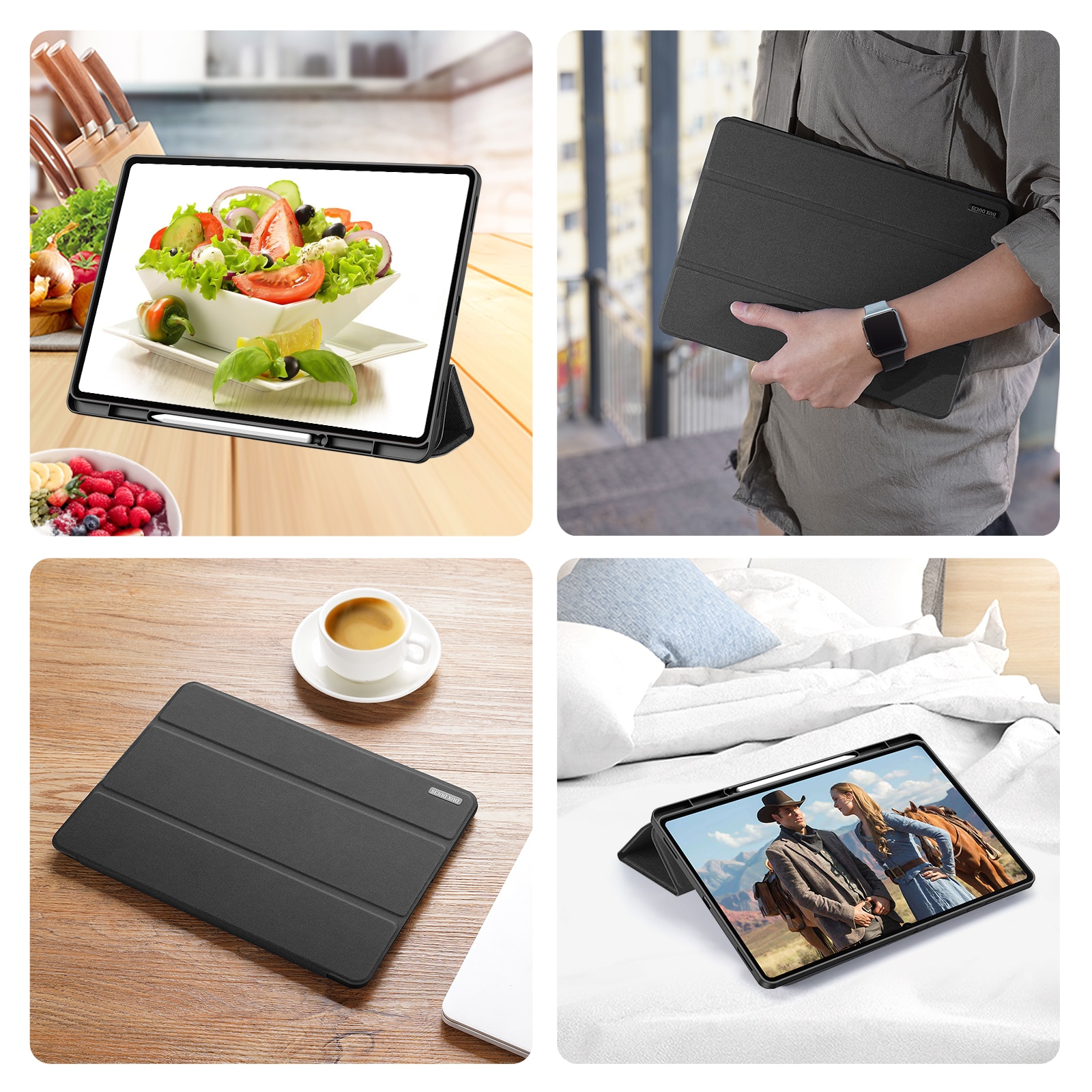 Coque Domo Tri-Fold Samsung Galaxy Tab S11 Ultra Black