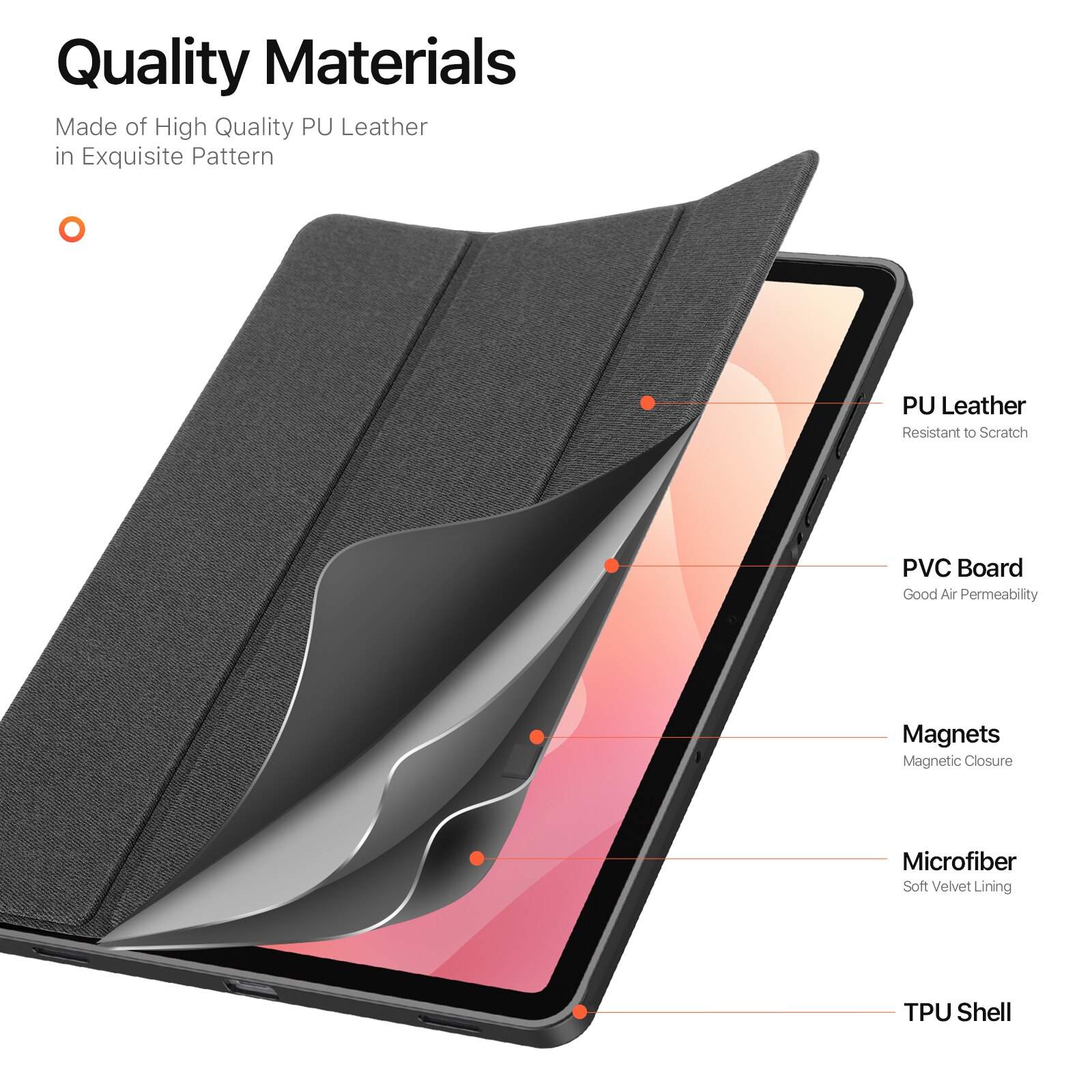 Coque Domo Tri-Fold Samsung Galaxy Tab S11 Black