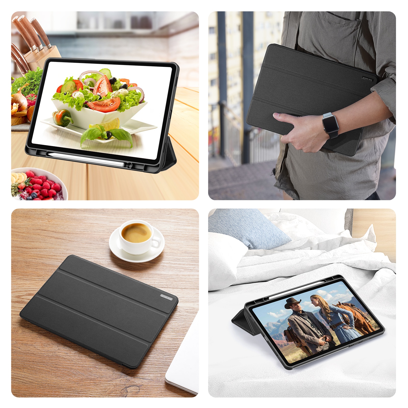 Coque Domo Tri-Fold Samsung Galaxy Tab S11 Black