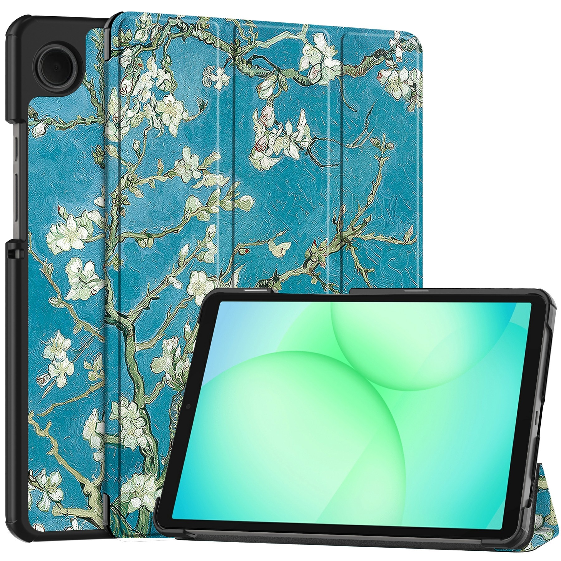 Étui Tri-Fold Samsung Galaxy Tab A11 Fleurs de cerisier