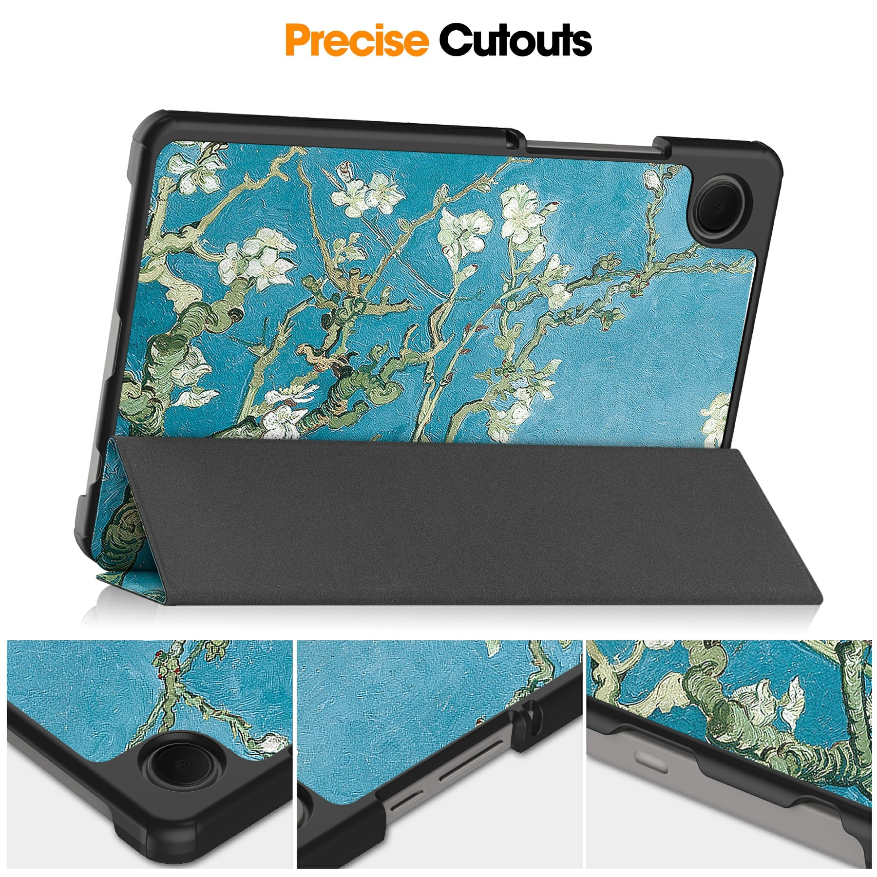 Étui Tri-Fold Samsung Galaxy Tab A11 Fleurs de cerisier