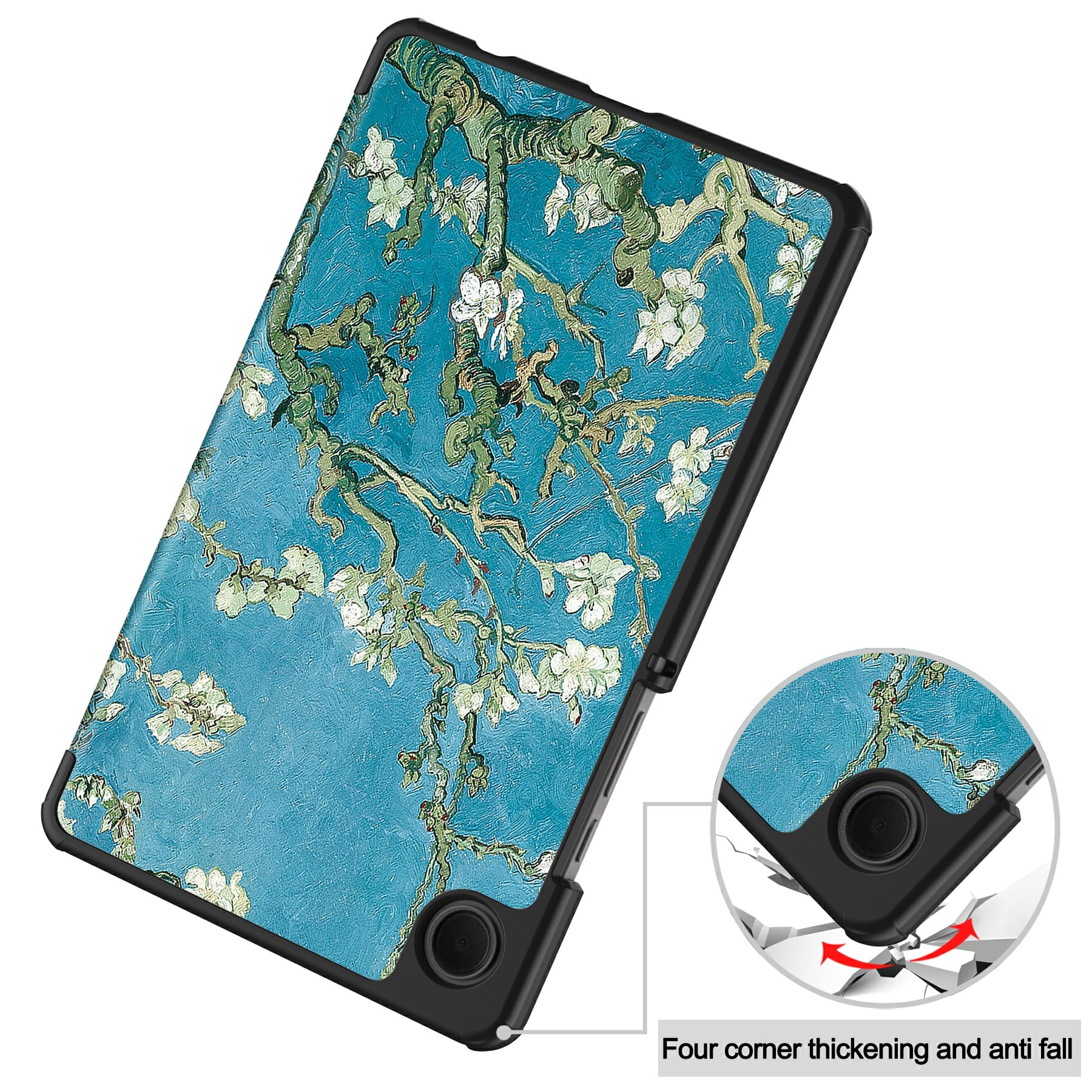 Étui Tri-Fold Samsung Galaxy Tab A11 Fleurs de cerisier