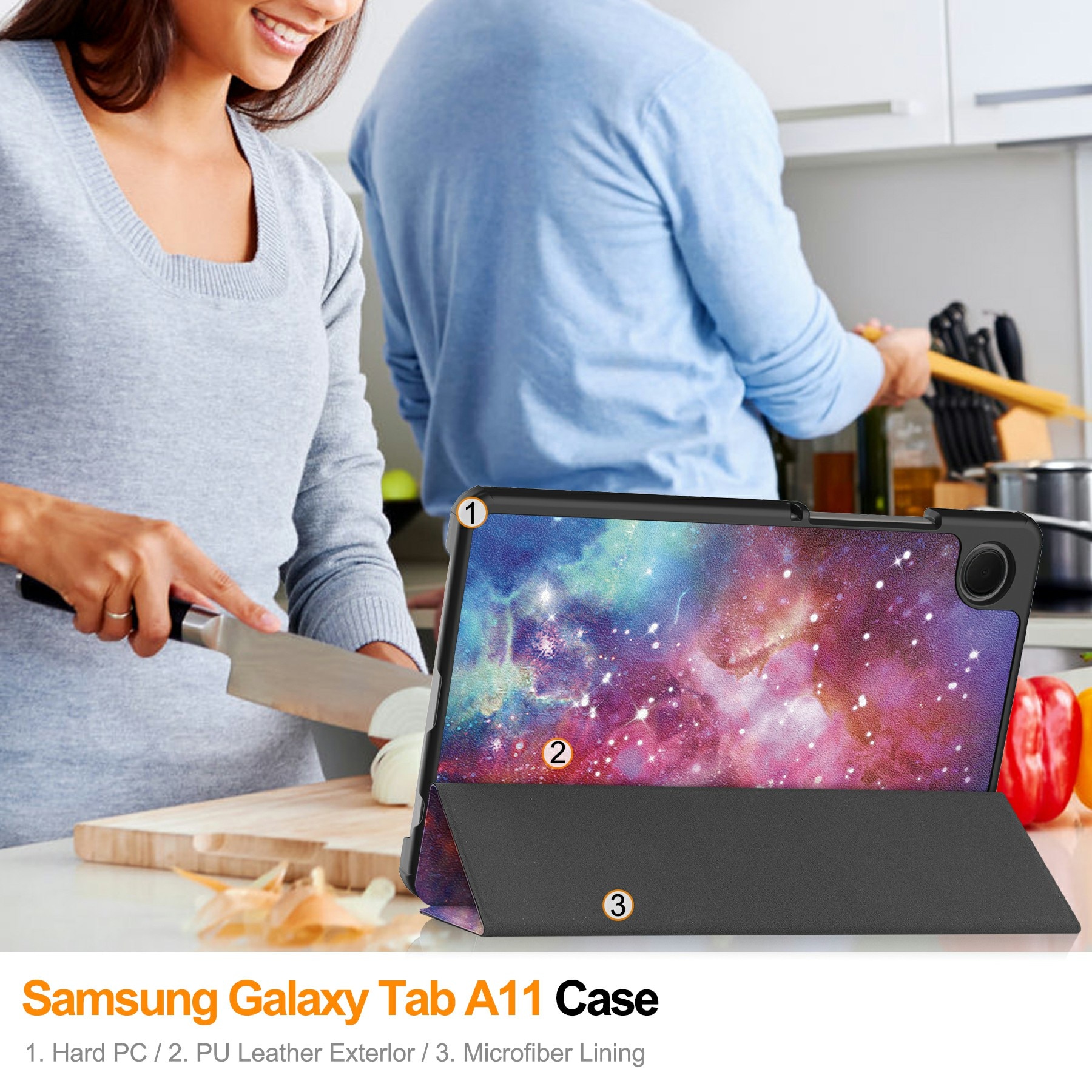 Étui Tri-Fold Samsung Galaxy Tab A11, Espace