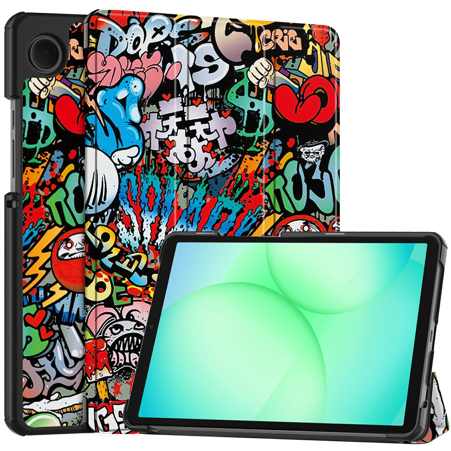 Étui Tri-Fold Samsung Galaxy Tab A11, Graffiti