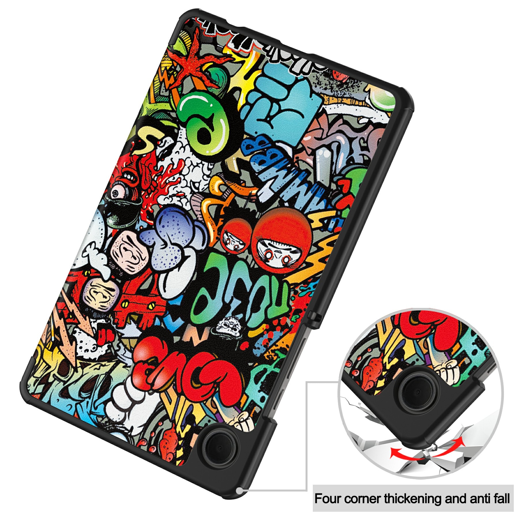 Étui Tri-Fold Samsung Galaxy Tab A11, Graffiti
