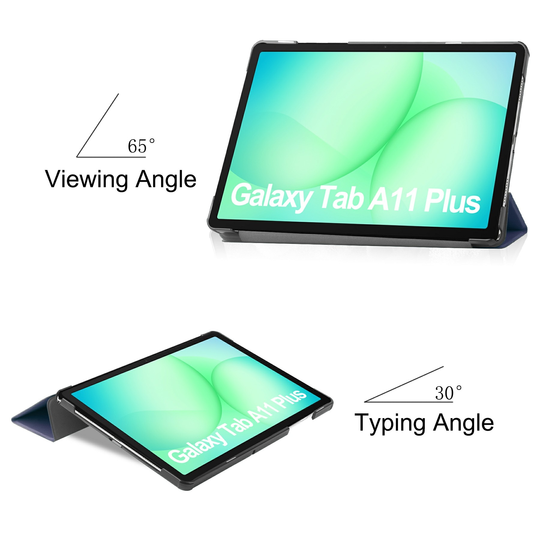 Étui Tri-Fold Samsung Galaxy Tab A11 Plus, Bleu