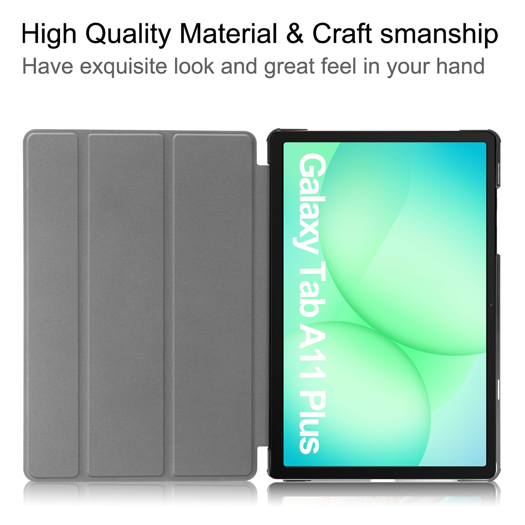 Étui Tri-Fold Samsung Galaxy Tab A11 Plus, Gris