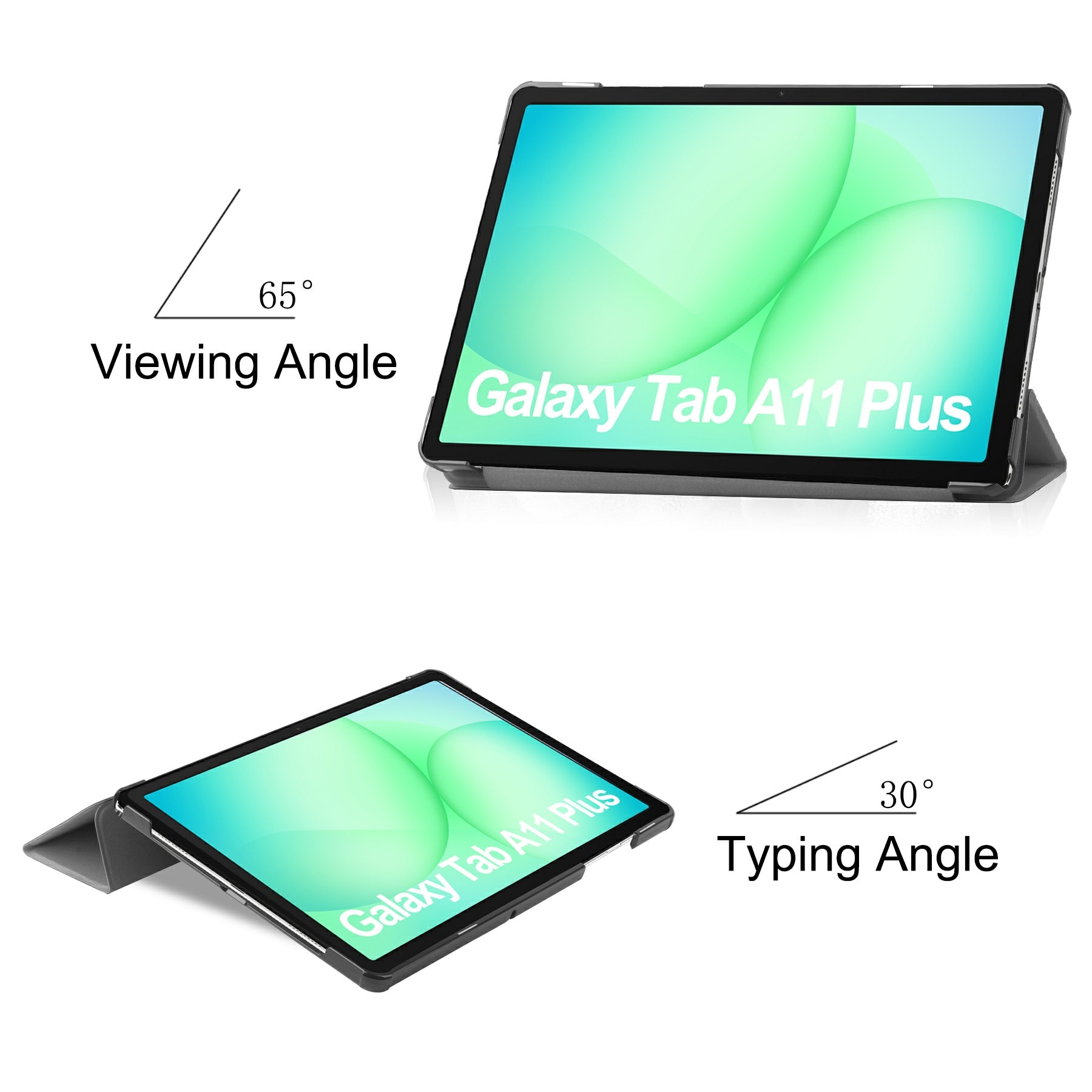Étui Tri-Fold Samsung Galaxy Tab A11 Plus, Gris