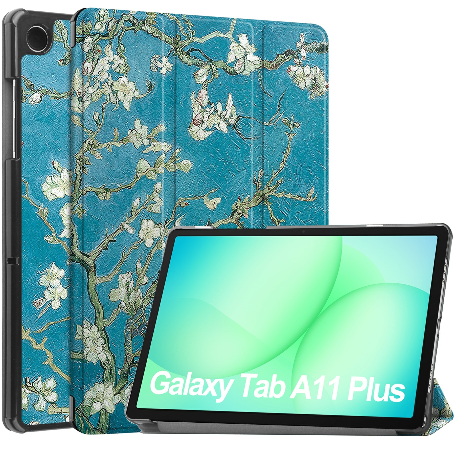 Étui Tri-Fold Samsung Galaxy Tab A11 Plus Fleurs de cerisier