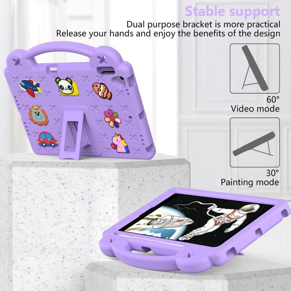 Kickstand Coque antichoc pour enfants iPad 10.2 8th Gen (2020), violet