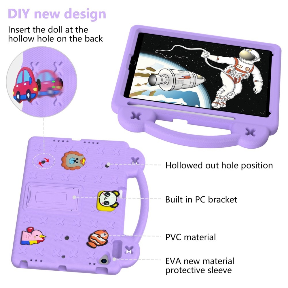 Kickstand Coque antichoc pour enfants iPad 10.2 9th Gen (2021), violet