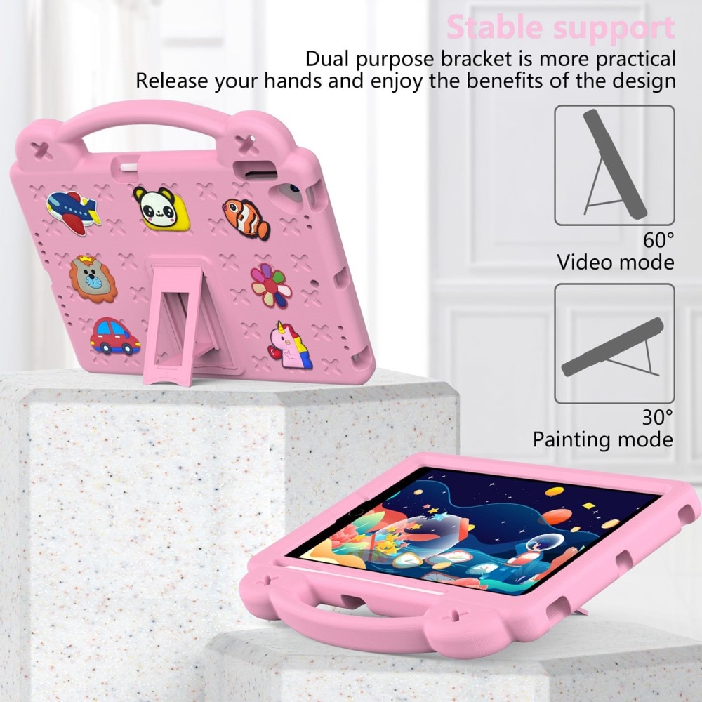 Kickstand Coque antichoc pour enfants iPad 10.2 8th Gen (2020), rose