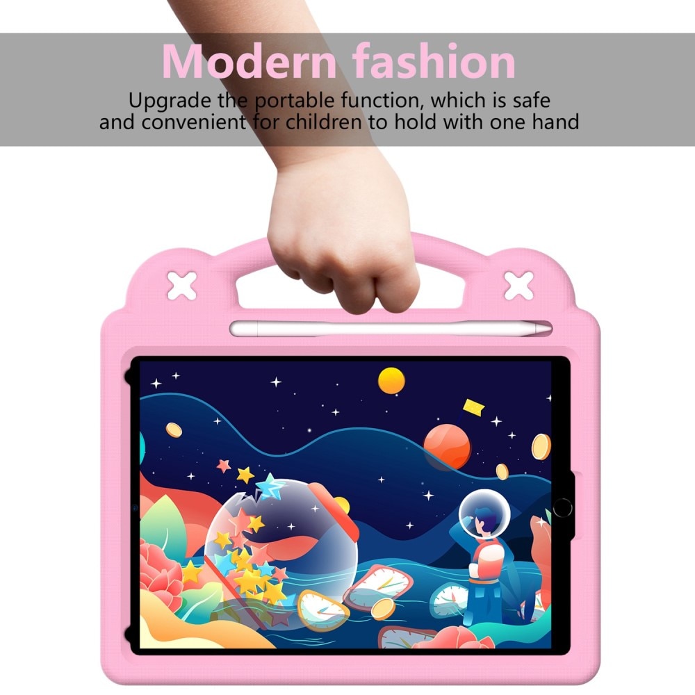 Kickstand Coque antichoc pour enfants iPad 10.2 9th Gen (2021), rose