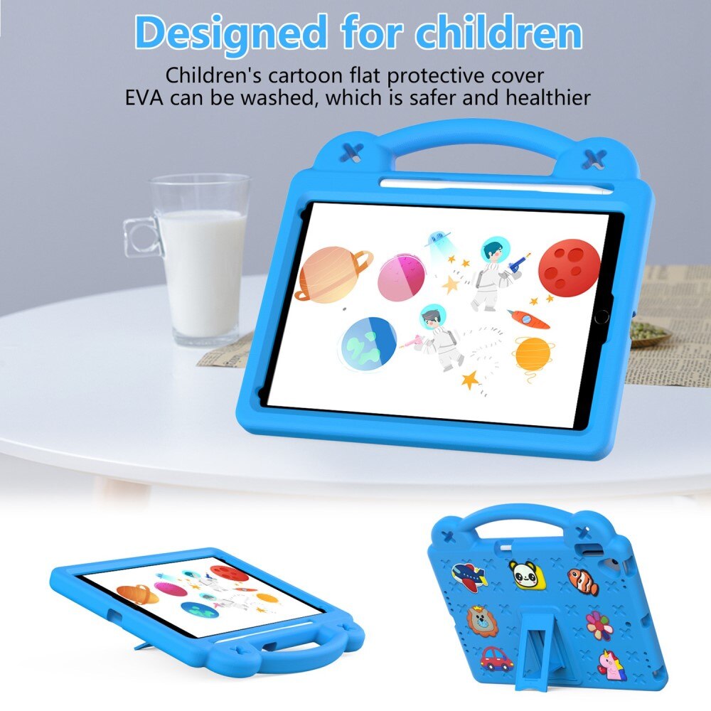 Kickstand Coque antichoc pour enfants iPad 10.2 9th Gen (2021), bleu