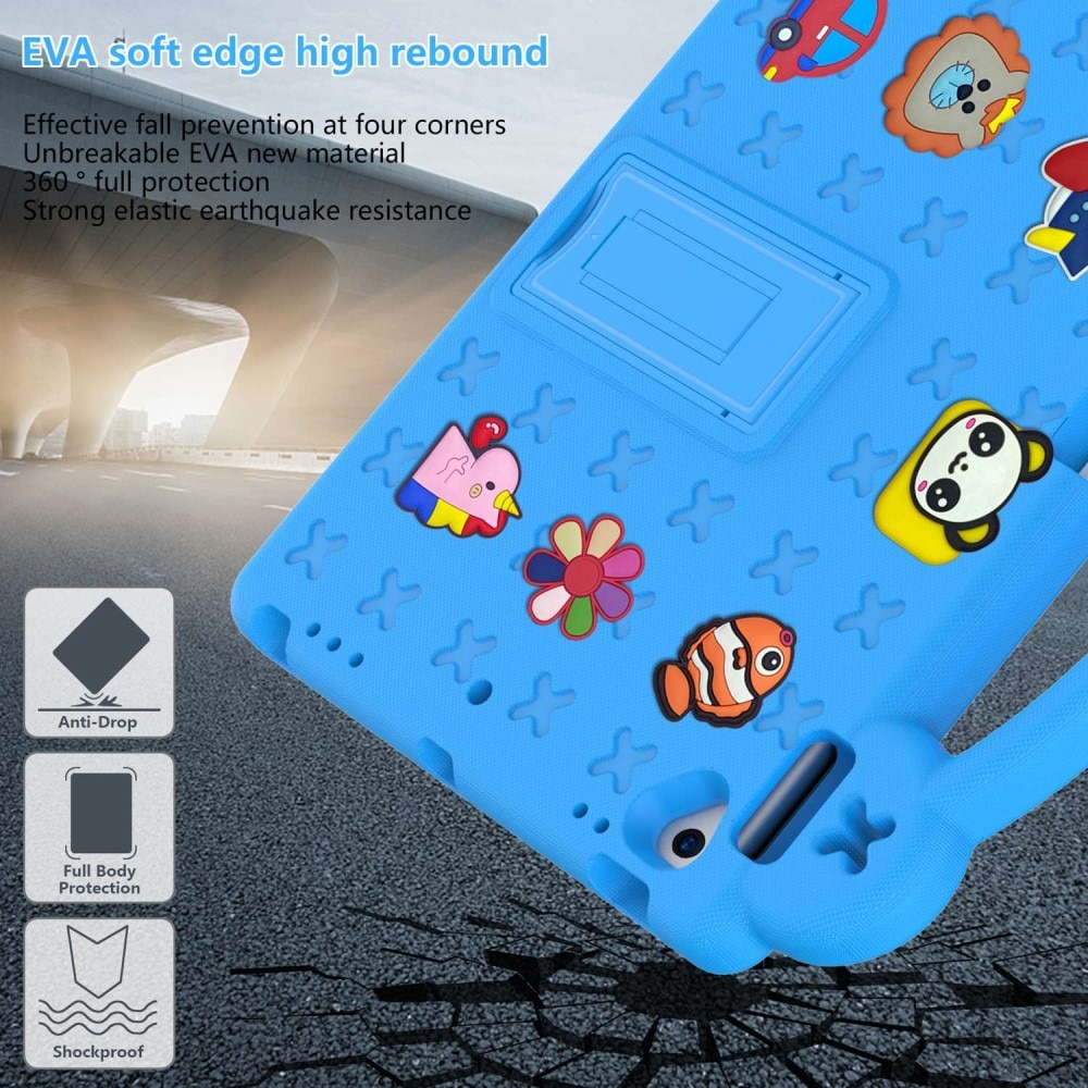 Kickstand Coque antichoc pour enfants iPad 10.2 9th Gen (2021), bleu