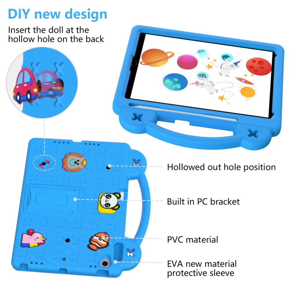 Kickstand Coque antichoc pour enfants iPad 10.2 7th Gen (2019), bleu