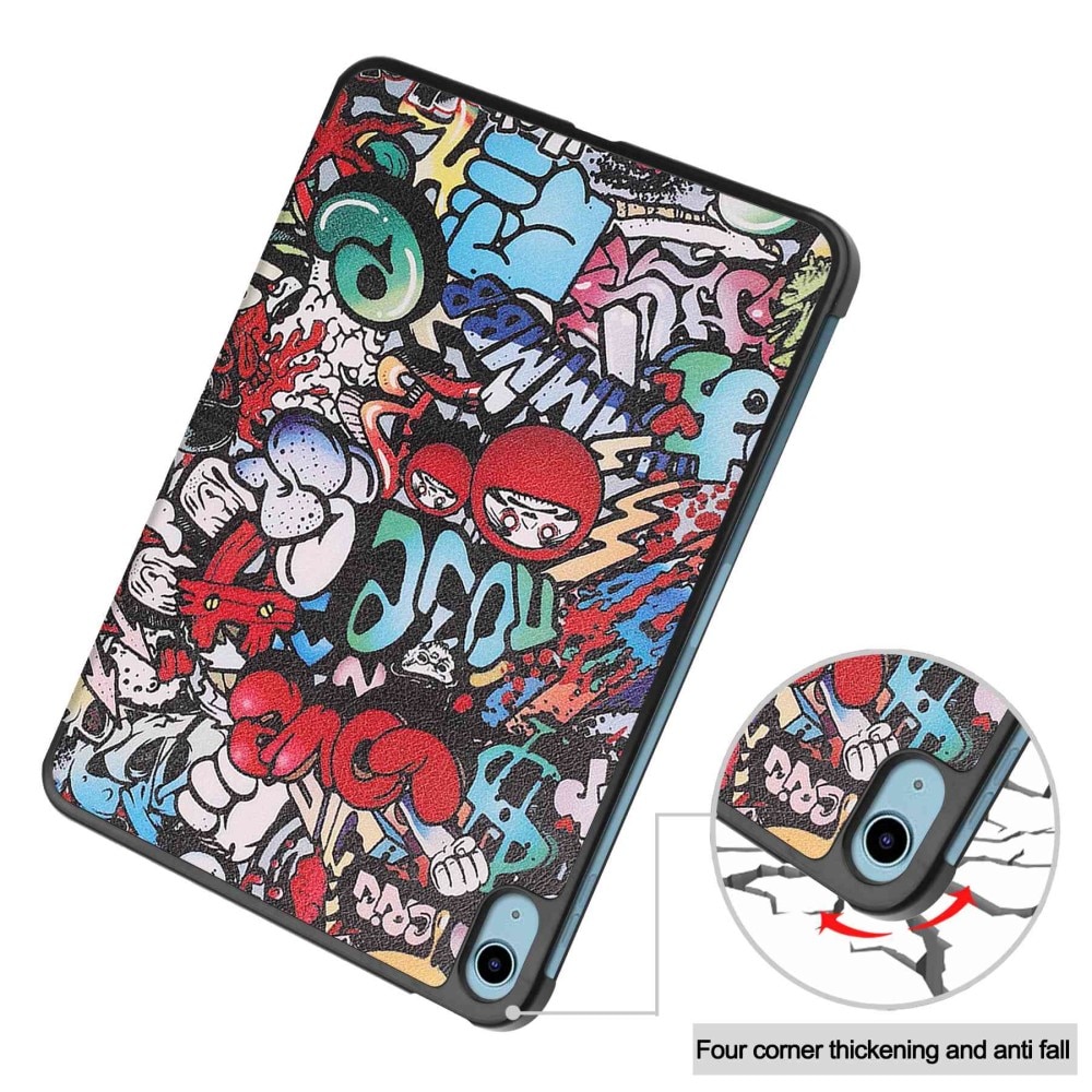 Étui Tri-Fold Apple iPad 10.9 10th Gen (2022), Graffiti