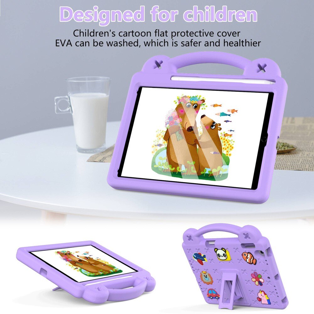 Kickstand Coque antichoc pour enfants iPad Air 2 9.7 (2014), violet