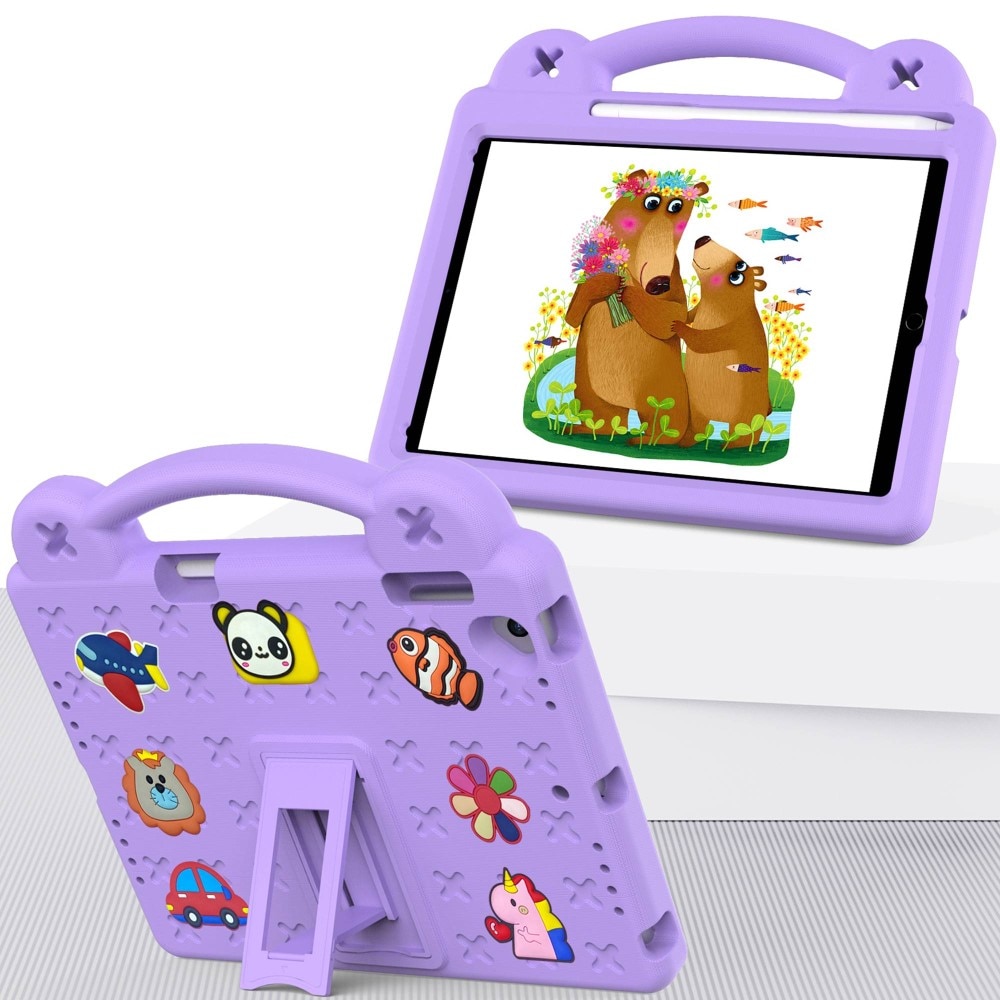 Kickstand Coque antichoc pour enfants iPad 9.7 6th Gen (2018), violet