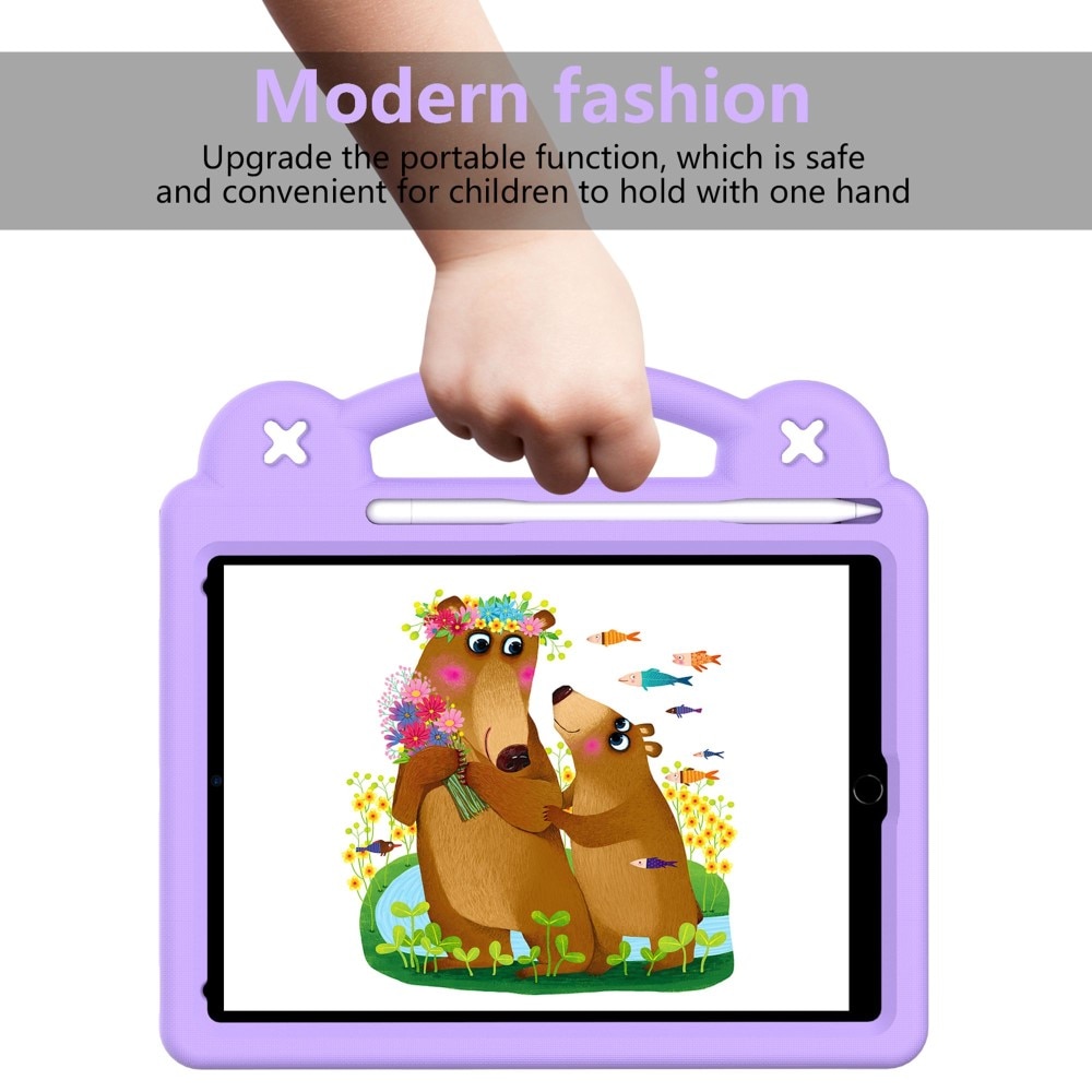 Kickstand Coque antichoc pour enfants iPad 9.7 6th Gen (2018), violet