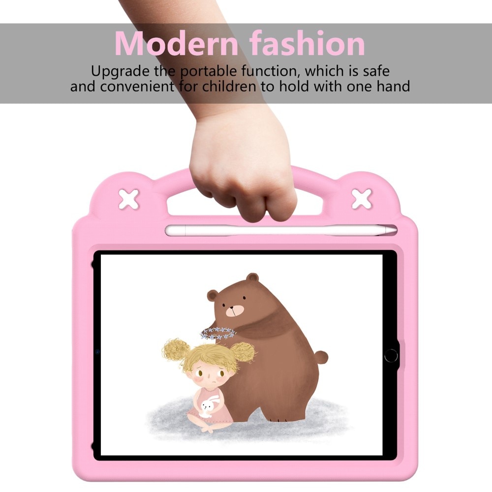 Kickstand Coque antichoc pour enfants iPad 9.7 5th Gen (2017), rose