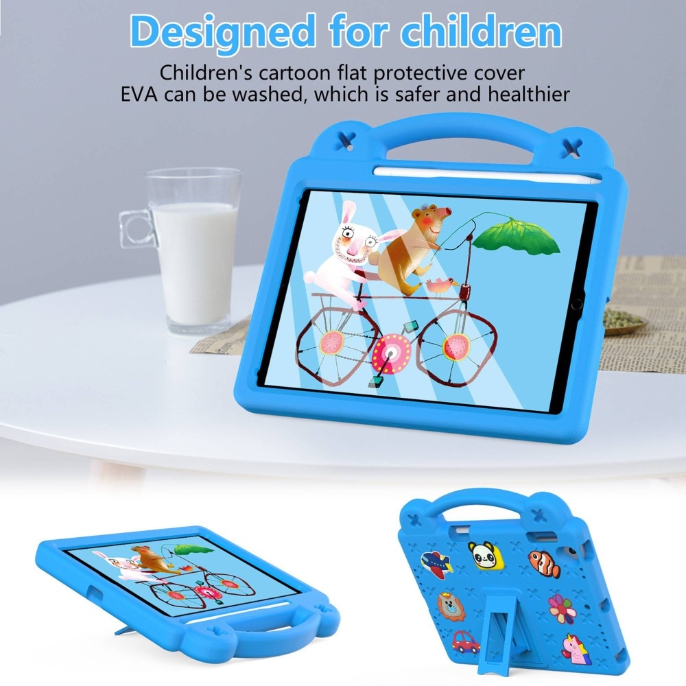 Kickstand Coque antichoc pour enfants iPad Air 2 9.7 (2014), bleu