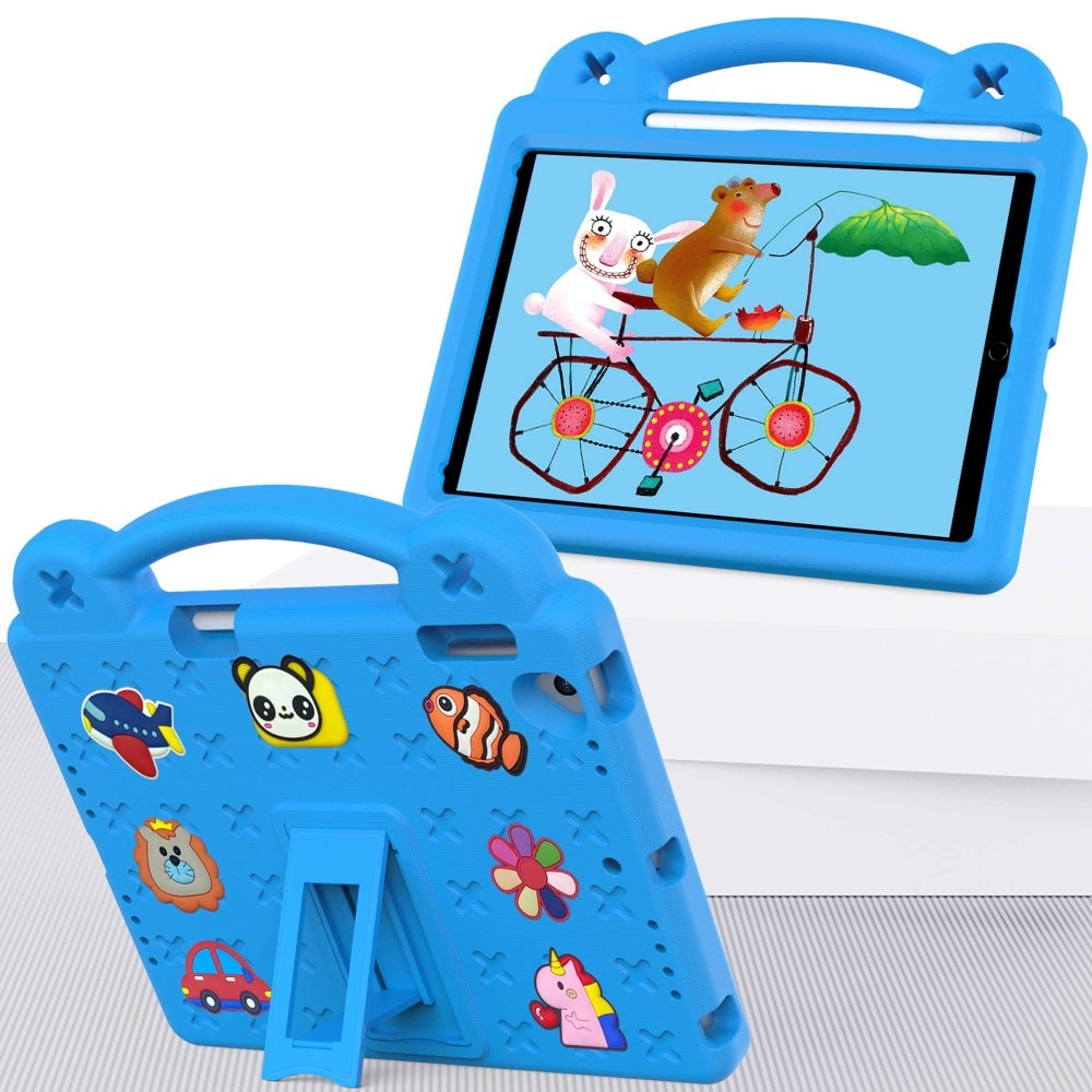 Kickstand Coque antichoc pour enfants iPad 9.7 6th Gen (2018), bleu