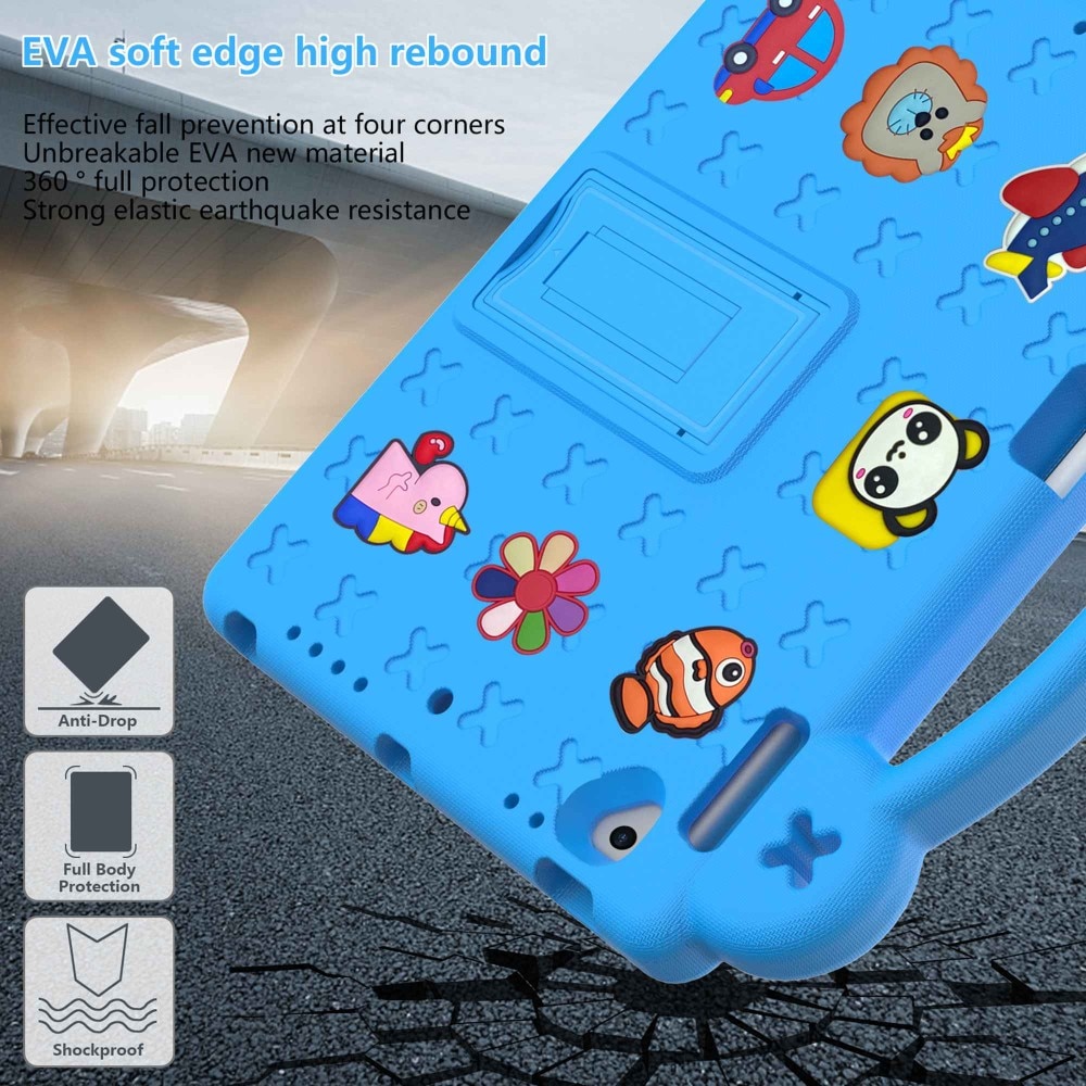 Kickstand Coque antichoc pour enfants iPad Air 2 9.7 (2014), bleu