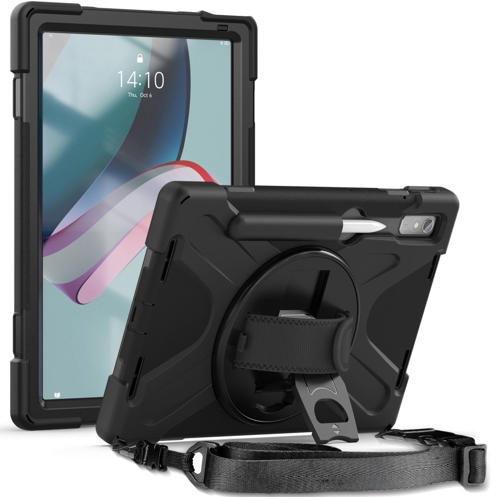 Coque hybride antichoc avec bandoulière Lenovo Tab P11 Pro (2nd gen) Noir