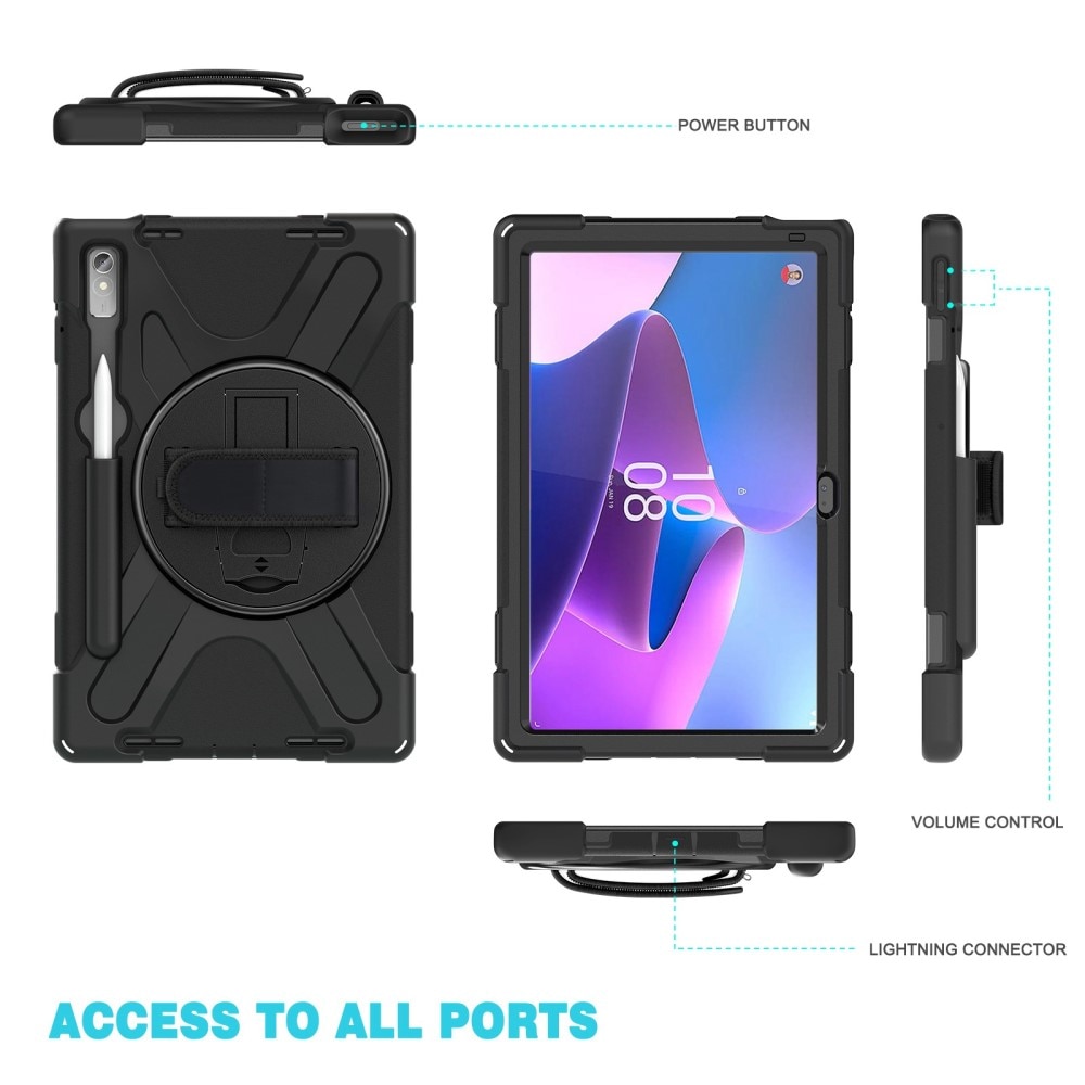 Coque hybride antichoc Lenovo Tab P11 Pro (2nd gen) noir