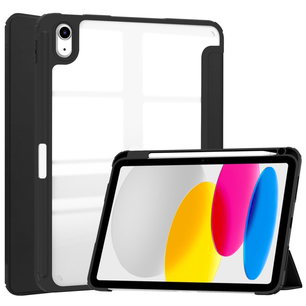 Étui Tri-Fold avec porte-stylo Apple iPad 11 11th Gen (2025) noir/transparent