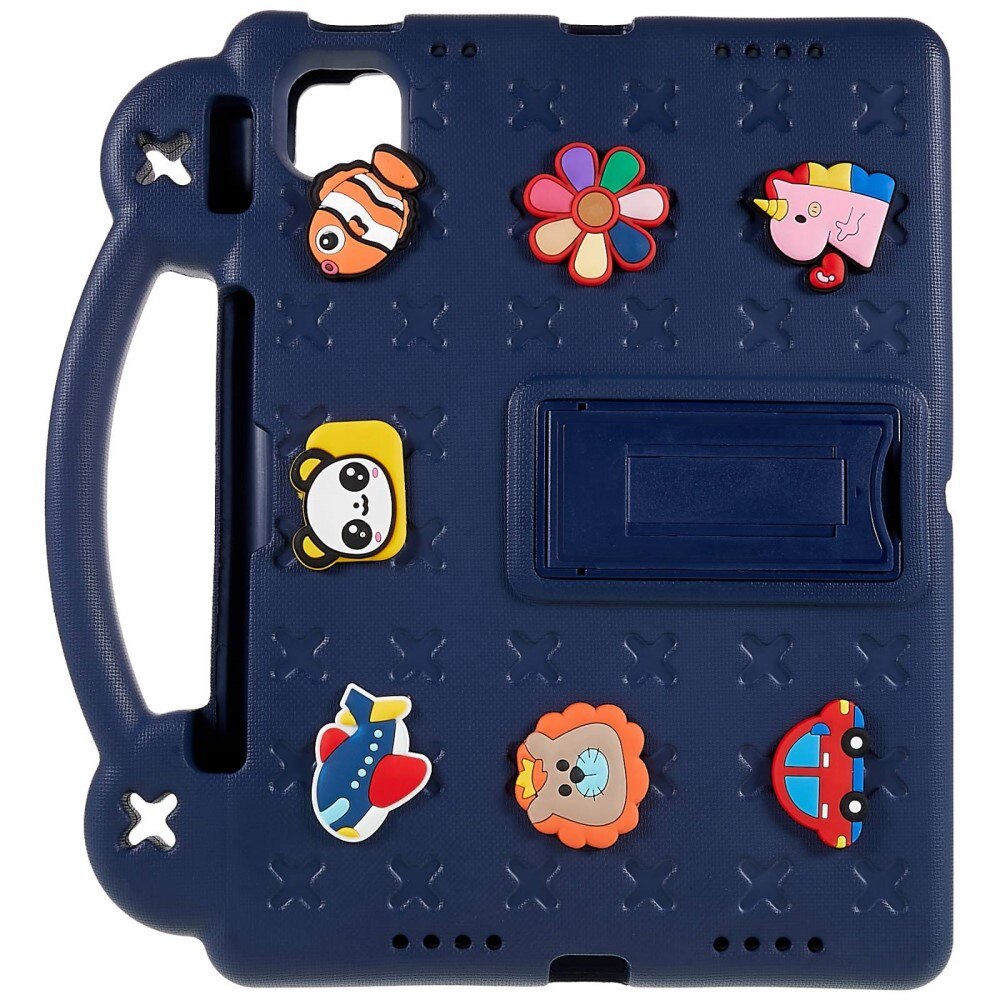 Kickstand Coque antichoc pour enfants iPad 10.9 10th Gen (2022), bleu foncé