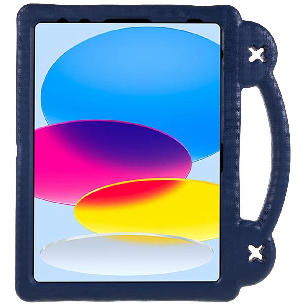 Kickstand Coque antichoc pour enfants iPad 10.9 10th Gen (2022), bleu foncé