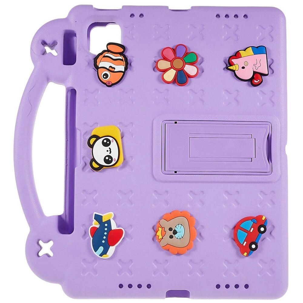 Kickstand Coque antichoc pour enfants Apple iPad 11 11th Gen (2025), violet