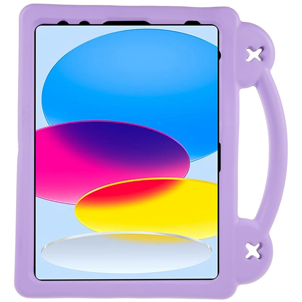 Kickstand Coque antichoc pour enfants iPad 10.9 10th Gen (2022), violet