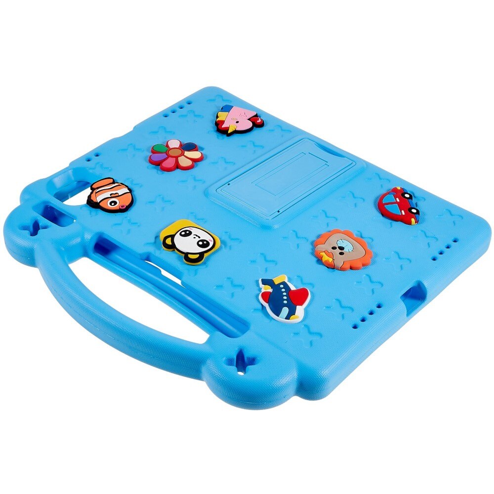 Kickstand Coque antichoc pour enfants Apple iPad 11 11th Gen (2025), bleu